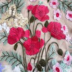 Novaluxe Floral Embroidered Mini Sheer Dress L Romantic Fairy Ethereal Coquette Red Size L Photo 6