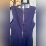 Lilly Pulitzer Size 0 Gabby Shift Cotton Dress True Navy Dress Pink Embroidery Photo 5