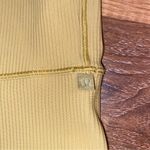 Lululemon  Yellow Ribbed CropTank Top Athletic High Neck V Neck Size L/XL Stretch Photo 1