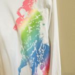 Polo Ralph Lauren White Long Sleeve T-Shirt With Ombre Pony Logo Size Small EUC Photo 6