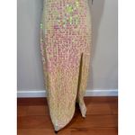 Saylor  NWT Khoudia Sequined Halter Maxi Dress Pink Champagne Sz S‎ $363 Photo 4
