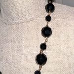 AKKAD Rhinestone & Gold Tone Chain Necklace w/ Velvet Case Photo 2