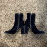 Sam Edelman  Calexa Sock Blue Velvet Ankle Boot Photo 5