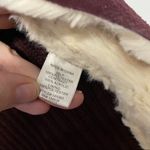 Just Fab white faux fur maroon sweater medium Photo 3