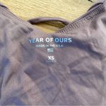 Year Of Ours  Lace Up Back Sports Bra in Taupe Photo 1