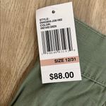 Kensie Mid Rise Stretch Twill Drawstring Jogger Cargo Pants,Green ,12/31 NWT Photo 7