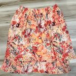 Norton Mcnaughton  Orange Lined Midi Skirt Women’s Large Photo 0