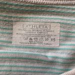 Athleta  Green Striped T-Shirt Size XS Photo 4