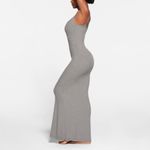 SKIMS SOFT LOUNGE LONG SLIP DRESS, HEATHER GREY, SIZE X-Small , $80 Photo 4