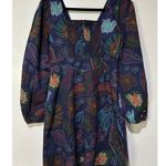 Allison New York Flora Mini Dress Navy Floral Sz 4 NWT Smocked Back Long Sleeves Blue Photo 8
