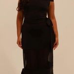 Buci Fia Sheer Panel Maxi Dress Black Sustainable Polyamide Large NWT Photo 0