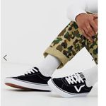 Vans  Sport Sneakers Black Suede Plimsolls Unisex Retro Skate Low Profile 5/6.5 Photo 0