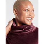 Athleta Double Cozy Karma Funnel Neck Burgundy Boxy Fit Medium Photo 10