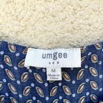 Umgee Blue Peasant Tunic Dress Size Medium 3/4 Sleeve Photo 4