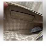 Karl Lagerfeld  Beige Monogram Pouch Photo 1