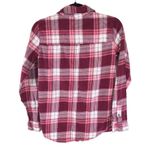 SO  Clothing Womens Cotton Perfect Shirt Flannel Button Down Pocket Pink Red XS Photo 1