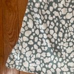 sage green and white silk high waisted skirt Photo 3