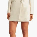 Avec Les Filles Women’s Leather Blazer Dress in Cream Size M Photo 0