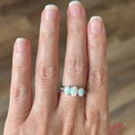 NWOT opal ring Silver Size 6 Photo 0