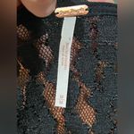 Free People  Cut Out See-Through Lace Teen Witch Mini Dress Black Shearling med Photo 7