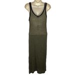 DKNY  Double Strap Cover Up Midi Dress Size S Moss Green New Lightweight Photo 2