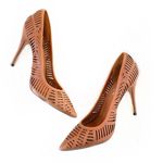 BCBGeneration Laser Cut Brown Leather Heels Photo 0