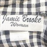 Jamie Brooke Vintage Women’s Gingham Button Down Blouse Size 18w/20w Black White Photo 11
