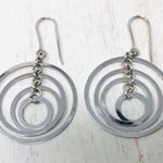 Solid 14K white gold, made in Italy, earrings, NWOT Photo 2