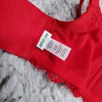Aerie Real Power Balconette Lightly Lined Slumber Party Lace Bra Red Size 34DD Photo 5