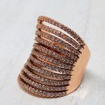 SWAROVSKI crystal* 18K GP cocktail rings size approx 7.5, NWOT Photo 1