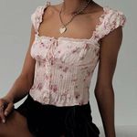 Princess Polly  rinza pink floral corset top Photo 0