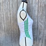 Adidas New  White and Green Racerback Bodysuit Smart Cotton He-She Size Small Photo 1