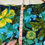 Talbots  Pants Womens Size 1X Blue Green Floral Drawstring Waist Pull On Tropical Photo 4