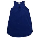 Amanda Uprichard Amanda Uprichared Michaela Lace Up Silk Shift Dress Deep Royal Blue Size S Photo 13