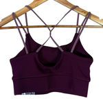 Gymshark Ribbed Strappy Sports Bra Womens S Purple Padded Athleisure Stretch Photo 0