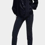 Karl Lagerfeld  Paris Luxe Embellished Jeans Black Denim Rhinestone Size 2‎ Photo 0