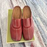 Naturalizer  Women's Leather Burgundy Slip-On Clogs Photo 2