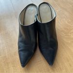 Marc Fisher  MFragni Classic Heeled Pointed Toe Black Leather Mules, Size 9M Photo 2