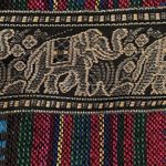 Hippie Festival Boho Colorful Shoulder Bag Women’s M Elephant Detail Tassels Black Photo 7