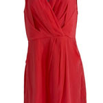 Julie Billiart NWT  Coral Wrap-Style Silk Dress W/ Pockets side Zipper Womens S Photo 0