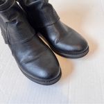 Patrizia Black Leather Moto Zip Ankle Boots Women’s 10 Fall Biker Goth Booties Photo 4