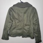 Forever 21 Green Aviator Sherpa Jacket Size Large Photo 6