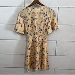 Billabong  Kismet Floral Flutter Sleeve Crepe Minidress In Yellow. Size XSmall. Photo 2