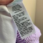 J.Crew Tiered Ruffle Dress in Stripe (Sz XL) Lilac Purple Cotton Sleeveless Bib Photo 9