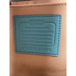 Coach  Crossbody Robin Bag‎ Blue Perforated Leather Turnlock Tassel Purse Legacy Photo 4