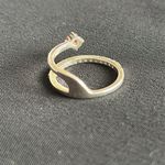 Tourmaline & sterling EUC ring. Bypass style setting w/ genuine gemstones. 6 Photo 3