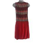 Lucky Brand  Women's‎ Size Small Red Paisley Bohemian Peasant Mini Dress Photo 3