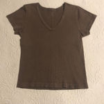 Brandy Melville  Ribbed V-Neck Top Photo 1