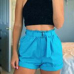 Boutique Blue Paper Bag Shorts Photo 0