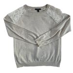 Forever 21 simple sporty chic versatile cream top with laced shoulder detail MD Photo 1